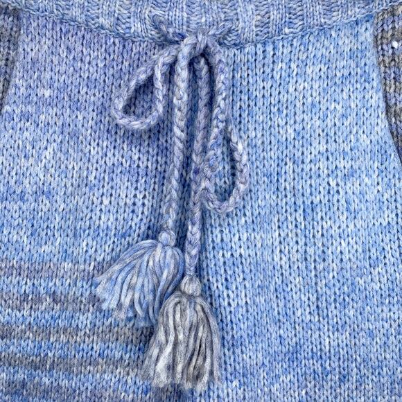 LoveShackFancy Blue Horizon Ombré Stripe Knit Wool Alpaca Blossom Pants Joggers - Picture 4 of 8